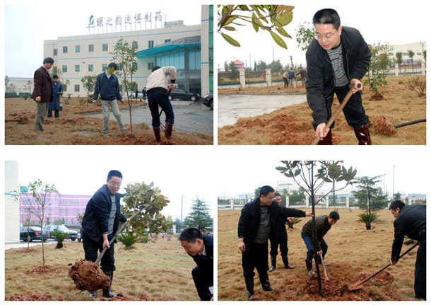 建設綠色園區(qū) 3．12植樹忙